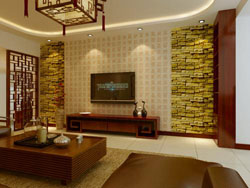 中式客厅影视墙